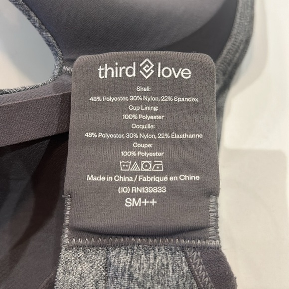 ThirdLove Form 360 Fit Wireless Bra in Heather Grey Size S++ 32 F G - Picture 4 of 6